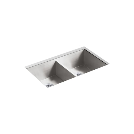 Kohler Vault 32" X 18-5/16" X 9-7/16" Undermount Double-Equal Kitchen Sink 3820-NA